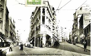 Oran - Rue de Mostaganem et Boulevard Marceau
